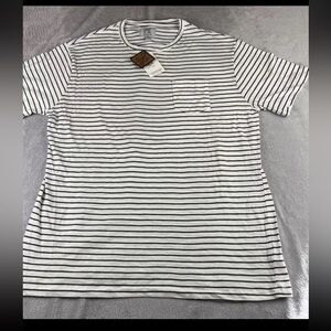 PX Clothing mens short sleeve striped pocket tshirt size 3XL
